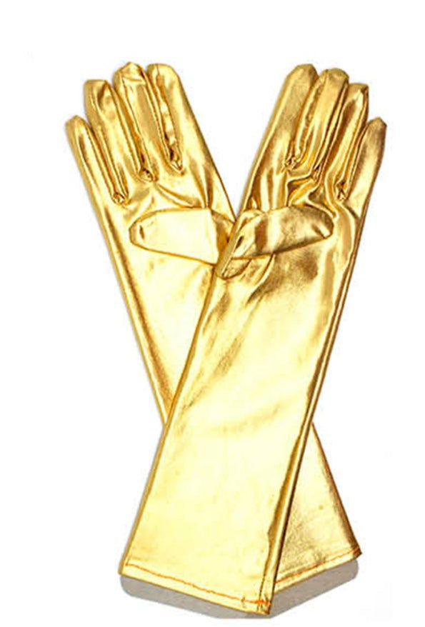 Long Metallic Gloves