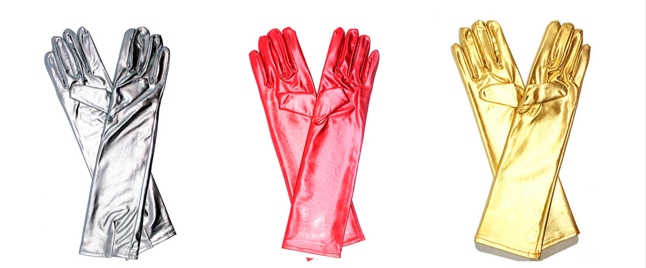 Long Metallic Gloves