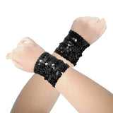 Sequin Wristbands - Black
