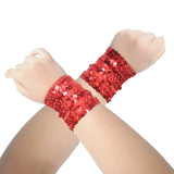 Sequin Wristbands - Red