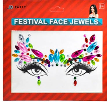 Festival Face Jewels - Rainbow Wing
