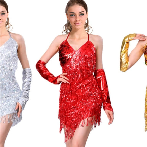 sequin dress tassel disco 1920s flapper festivals glitter sparkle 