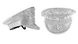 Deluxe Silver Studded Sequin Cap