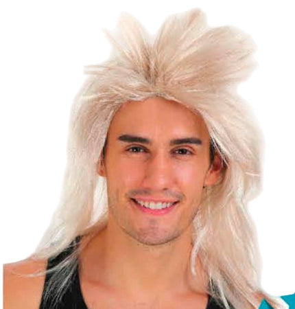spiky punk rocker wig 80s bogan aussie footy fancy dress up