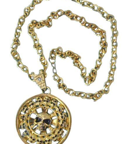pirate skull gold necklace loot