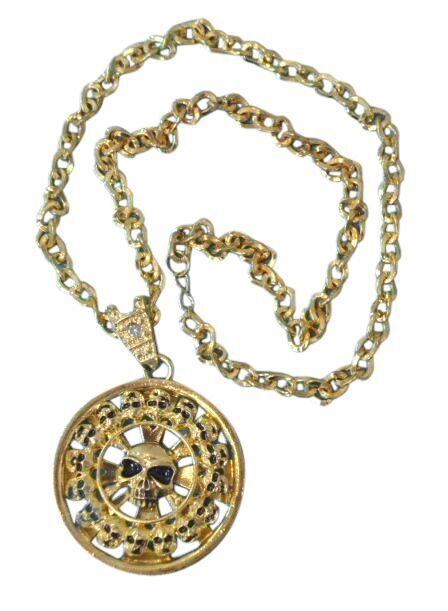 pirate skull gold necklace loot