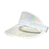 Sunvisor Hat - 1980s - HOLOGRAPHIC SPARKLE PVC PERSPEX HAT