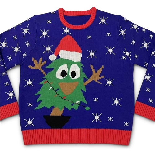christmas jumper ugly sweater xmas tree knitted