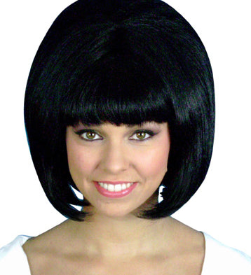 1960s black beehive wig 
