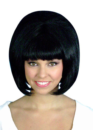 1960s black beehive wig 