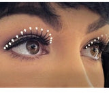 Eyelashes - Black with White Droplets