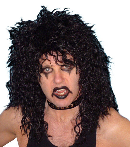 alice cooper rocker black wig 