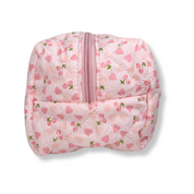dancers Cosmetic Bag pink hearts peach