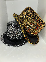 Sequin Top Hat - Gold or Silver