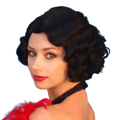 black 1920s glamour hollywood wig