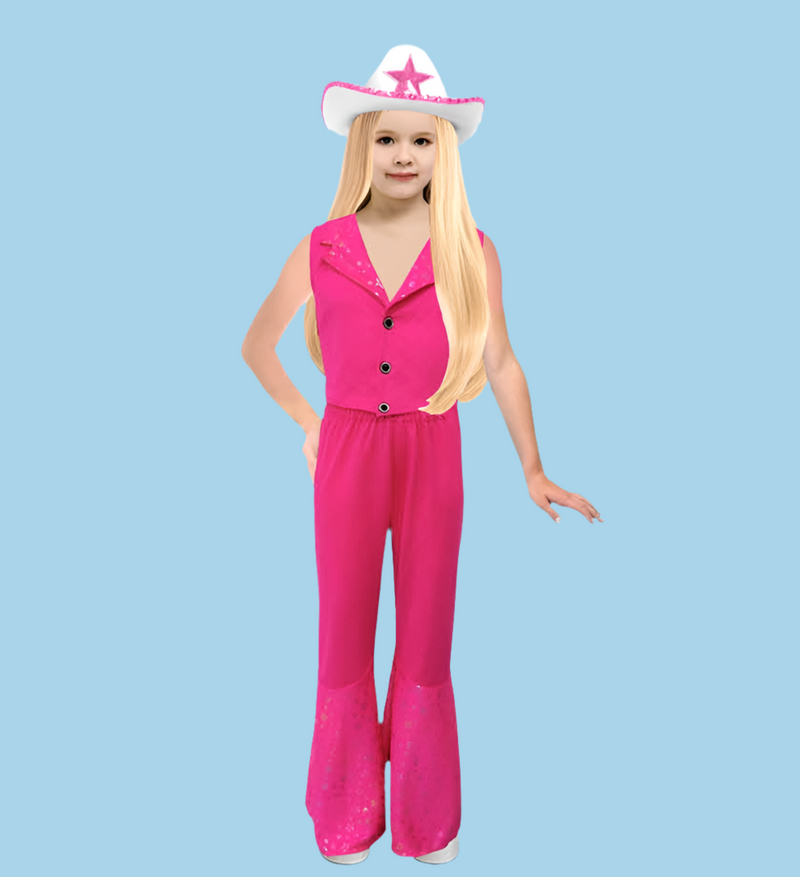 Barbie child costume cowboy pink