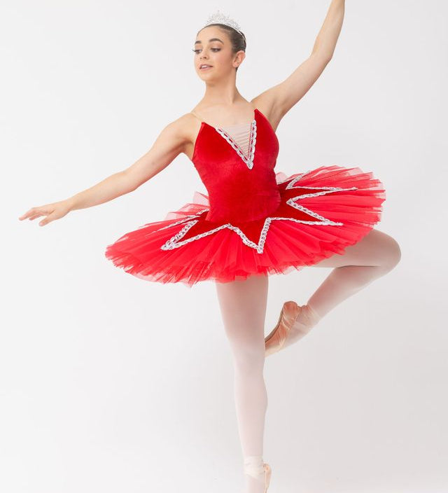 red velvet bodice tutu costume studio 7 dancewear starlet