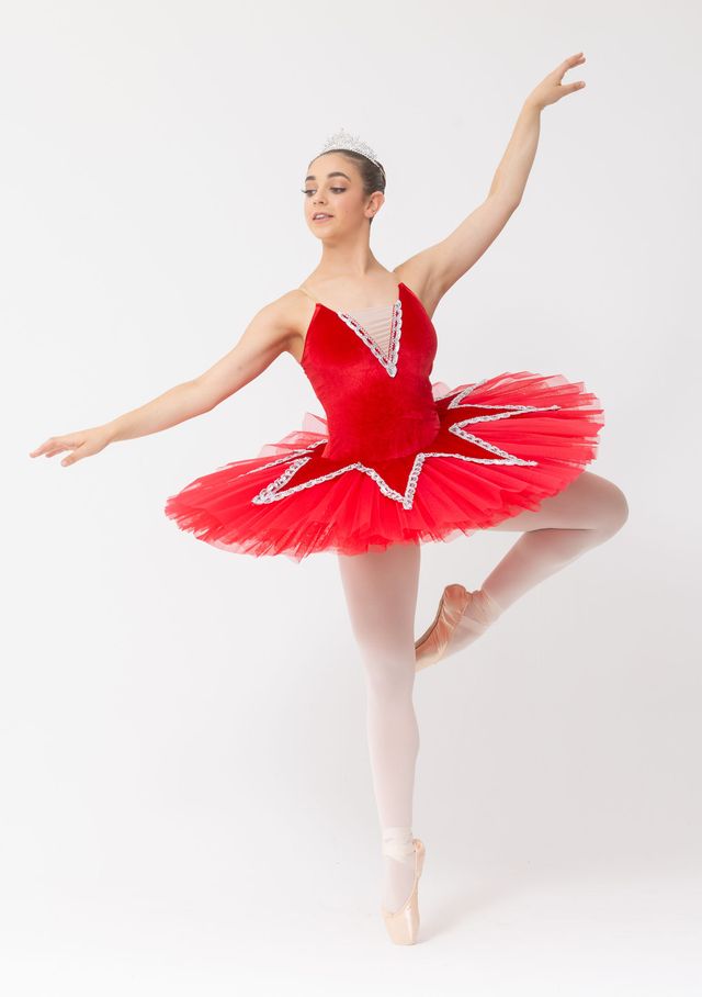 red velvet bodice tutu costume studio 7 dancewear starlet