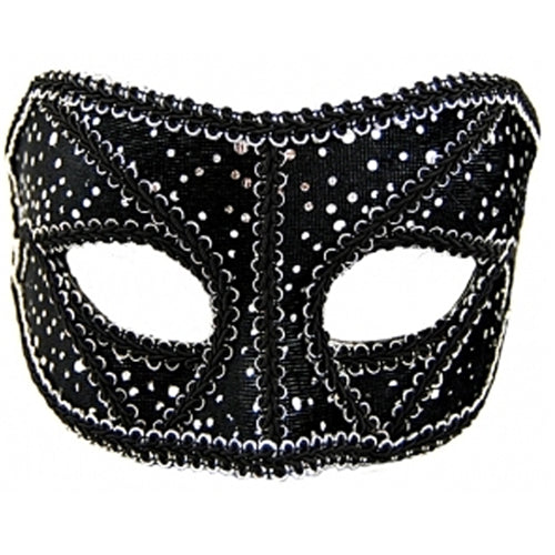 Mask - Black & Silver Sequin