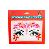 Neon Bright Face Jewels - Warm Colors