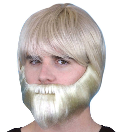 beard and mo moustache blonde