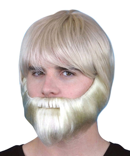 beard and mo moustache blonde