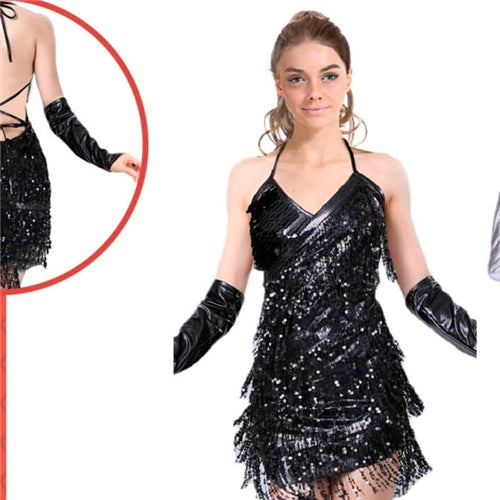 sequin dress tassel disco 1920s flapper festivals glitter sparkle