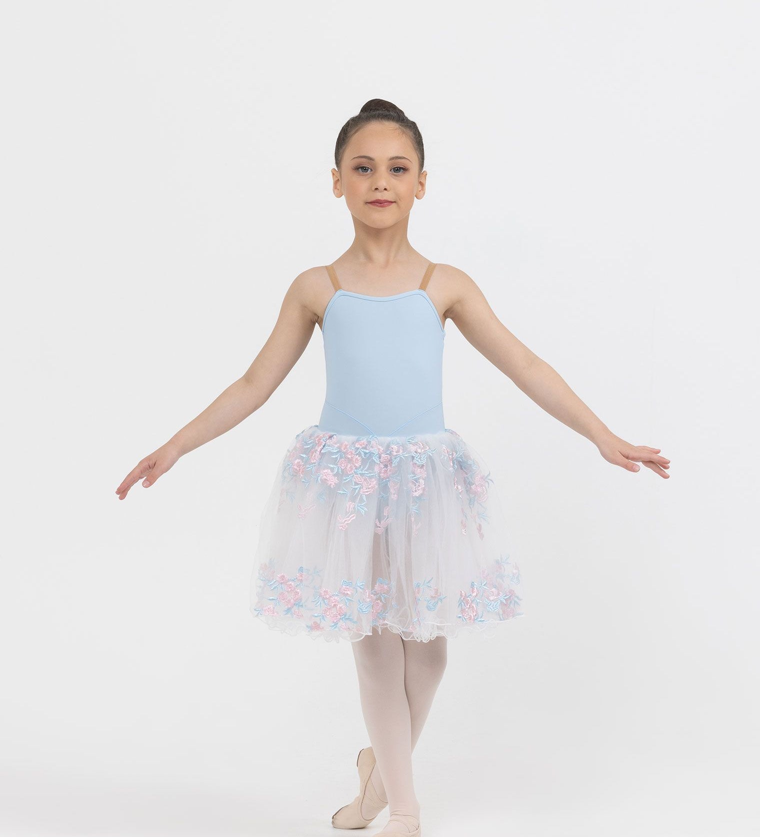 pale blue floral romantic tutu dress ballet costume