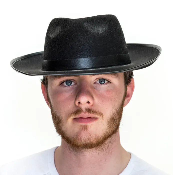 Hat - Fedora Black Felt with Black Band