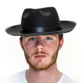 Hat - Fedora Black Felt with Black Band