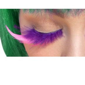 Eyelashes - Purple & Pink Feathery