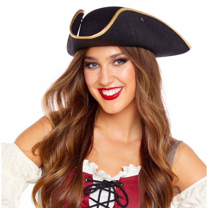 Pirate Hat - Black & Gold