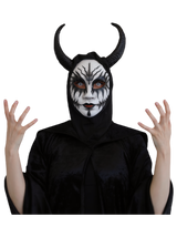 Evil Woman Hooded Mask with Horns