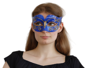 blue gold masquerade mask