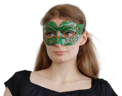 Green/Gold Masquerade Mask