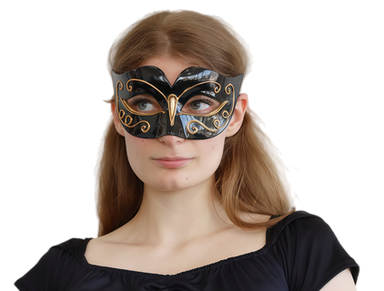 Black & Gold Masquerade Mask