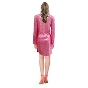 Adult 70s Disco Girl Dress Pink