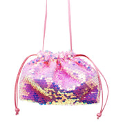 Mermaid Sequin Cross Body Drawstring Bag