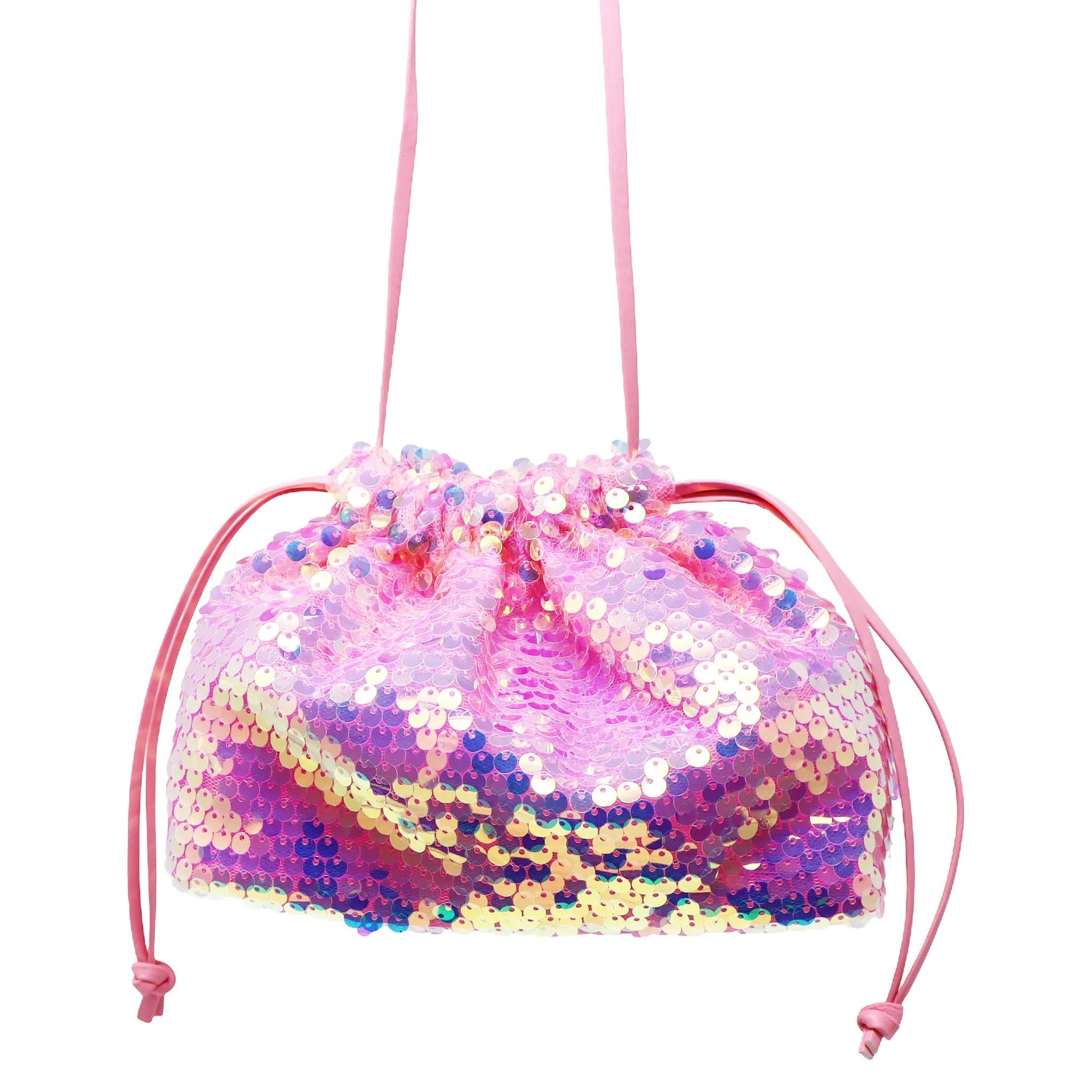 Mermaid Sequin Cross Body Drawstring Bag