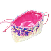 Mermaid Sequin Cross Body Drawstring Bag