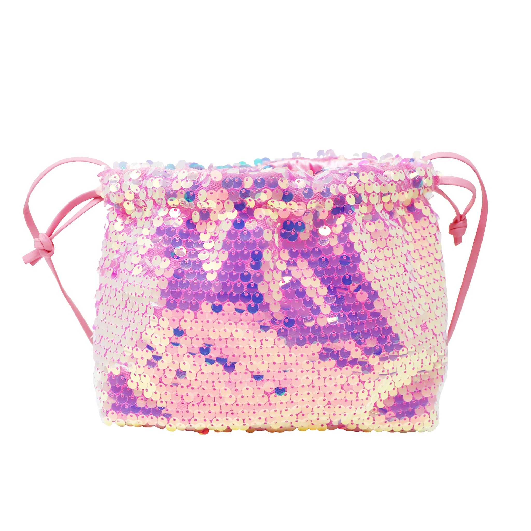 Mermaid Sequin Cross Body Drawstring Bag
