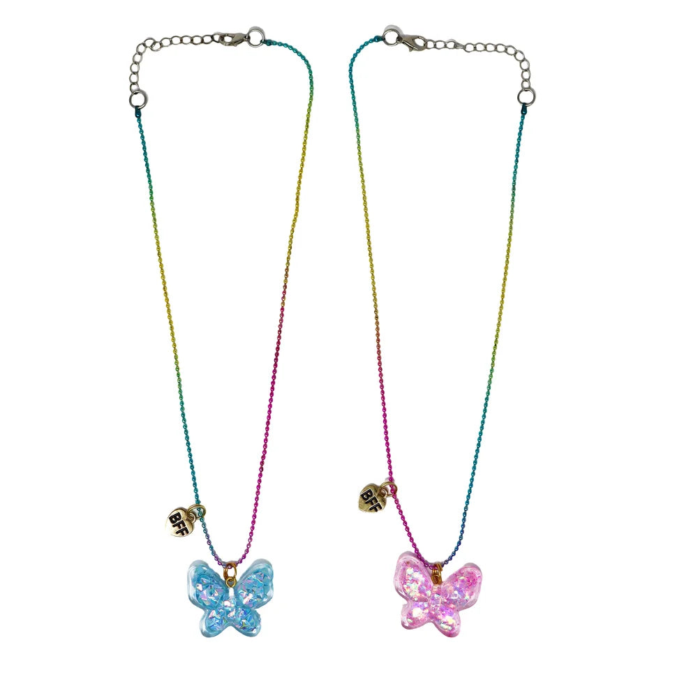 bff necklace set butterfly
