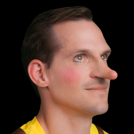 latex nose pinocchio makeup 