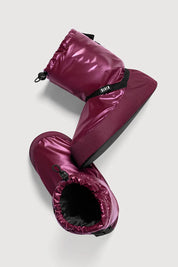 Metallic Warm-up Booties Adult - Burgandy