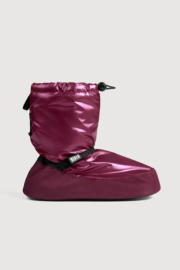 Metallic Warm-up Booties Adult - Burgandy