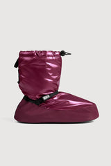 Metallic Warm-up Booties Adult - Burgandy