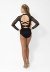 Sequin Long Sleeve Leotard Tassel fringe dance costume