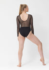 Kylie Mesh long sleeve Leotard dance costume