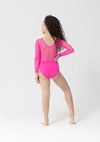 Kylie Mesh long sleeve Leotard dance costume