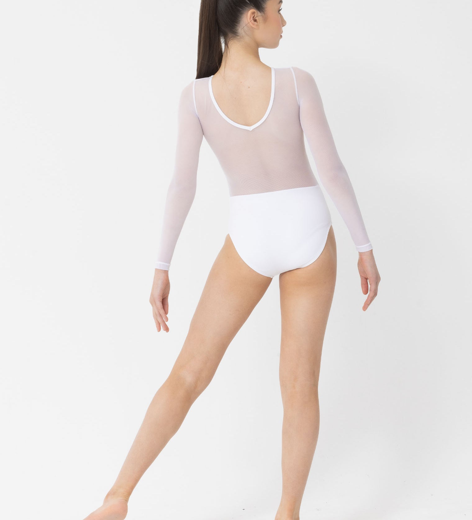 Kylie Mesh long sleeve Leotard dance costume